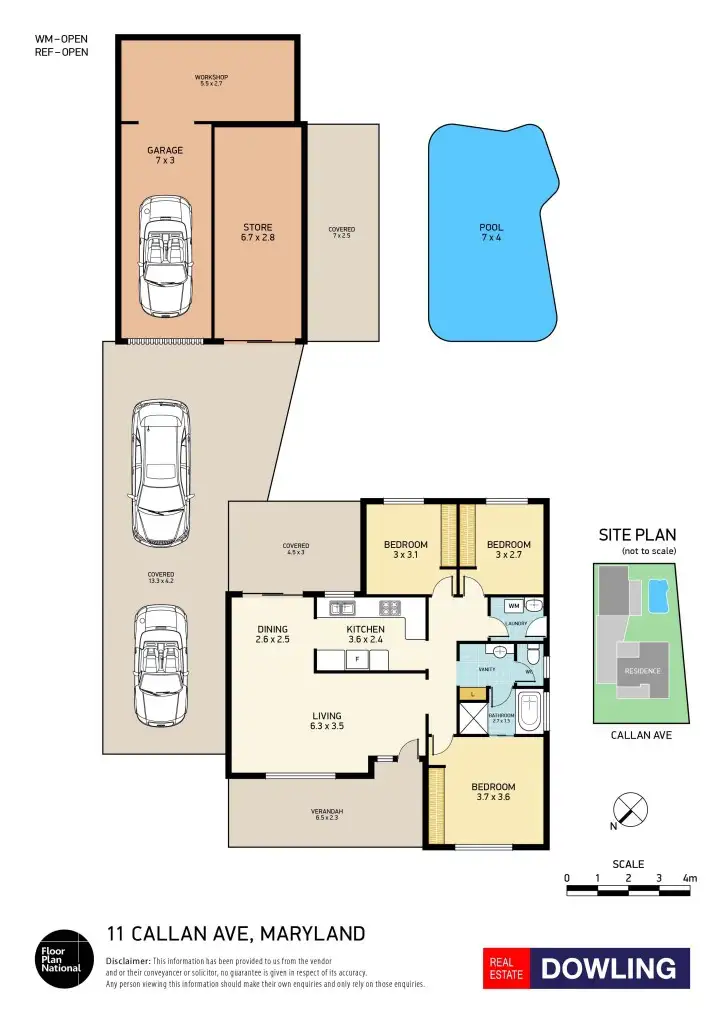 Floorplan of Homely house listing, 11 Callan Avenue, Maryland NSW 2287