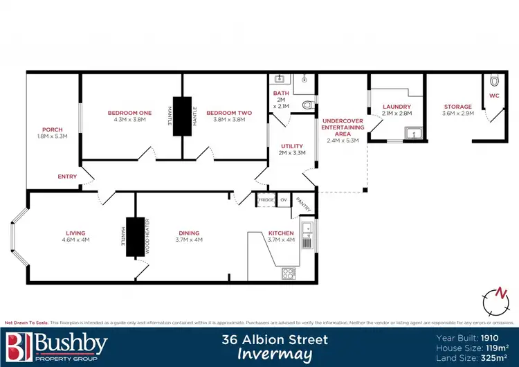 Floorplan of Homely house listing, 36 Albion Street, Invermay TAS 7248
