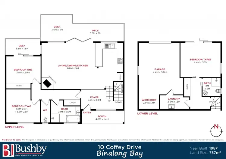 Floorplan of Homely house listing, 10 Coffey Drive, Binalong Bay TAS 7216