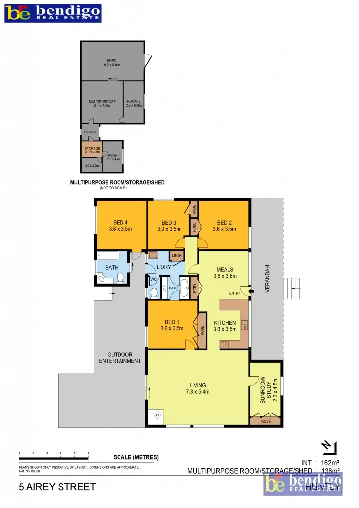 Floorplan of Homely house listing, 5 Airey Street, Huntly VIC 3551