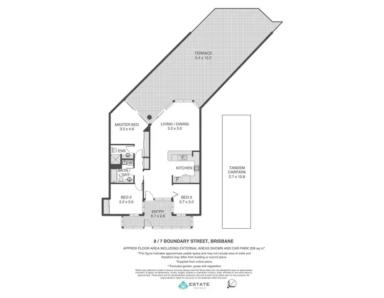 Floorplan of Homely apartment listing, 8/7 Boundary Street, Brisbane City QLD 4000