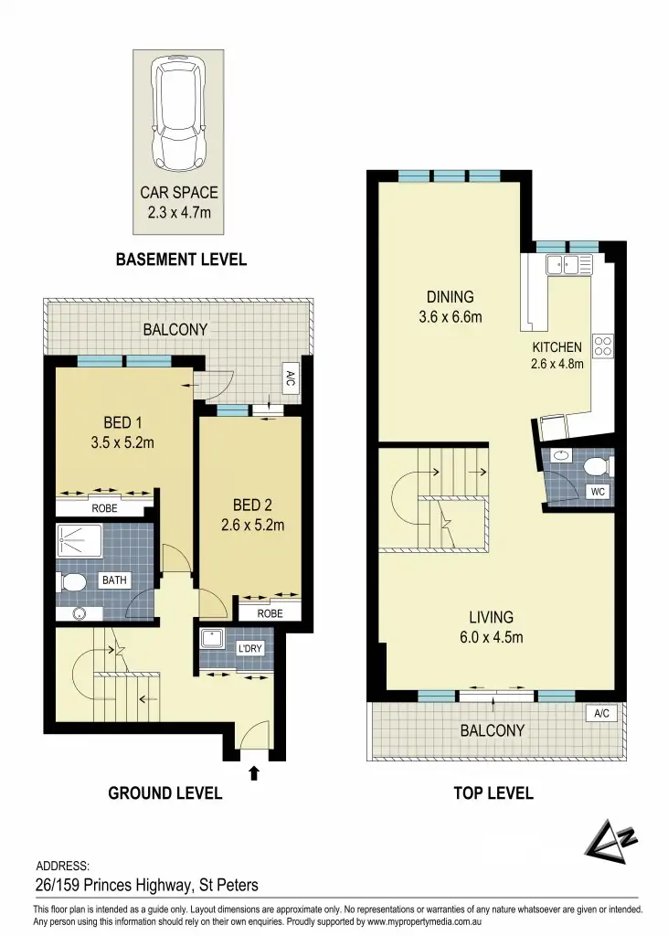 Floorplan of Homely apartment listing, 26/159 Princes Highway, St Peters NSW 2044