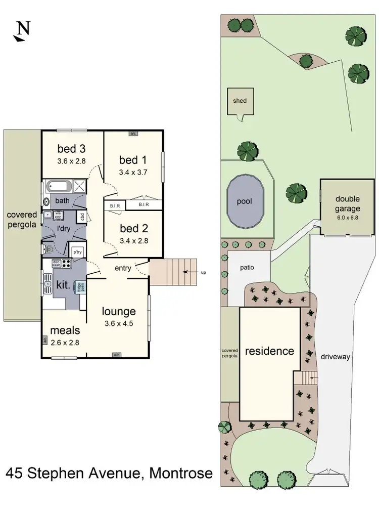 Floorplan of Homely house listing, 45 Stephen Avenue, Montrose VIC 3765