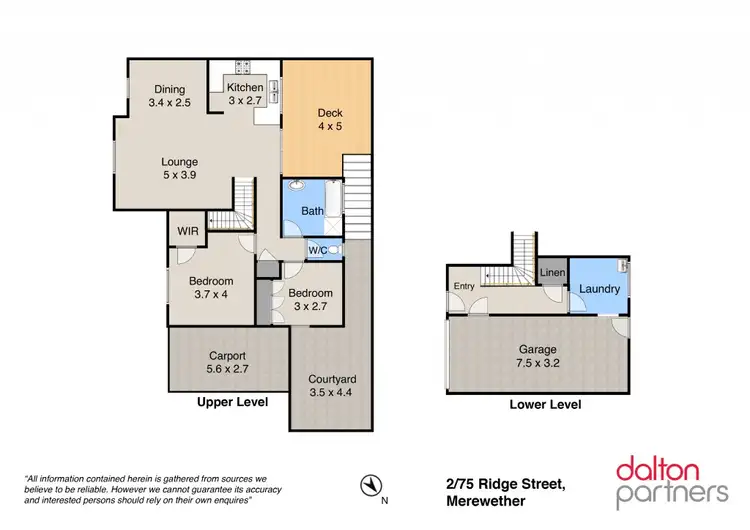 Floorplan of Homely townhouse listing, 2/75 Ridge Street, Merewether NSW 2291