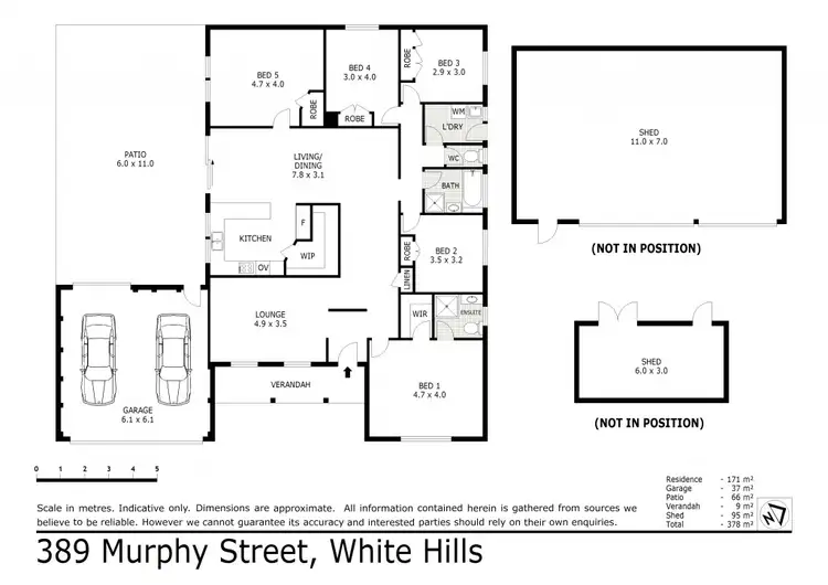 Floorplan of Homely house listing, 389 Murphy Street (off Hamelin St), White Hills VIC 3550