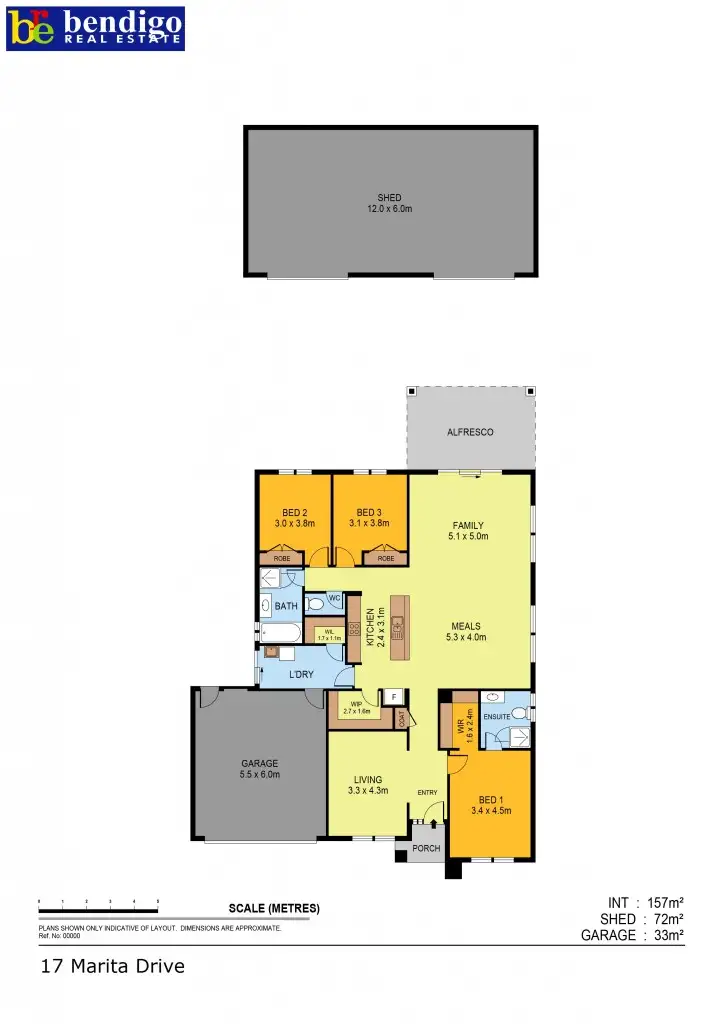 Floorplan of Homely house listing, 17 Marita Drive, Maiden Gully VIC 3551