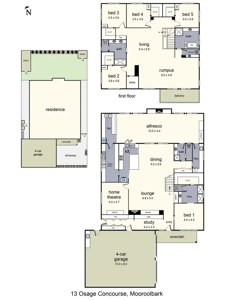Floorplan of Homely house listing, 13 Osage Concourse, Mooroolbark VIC 3138