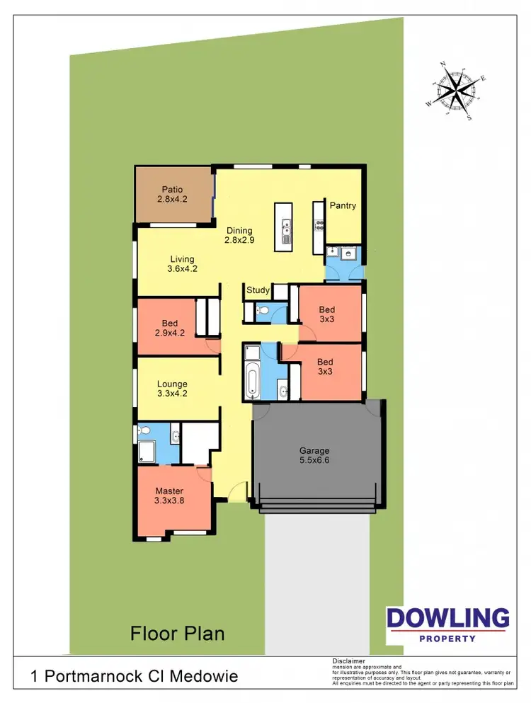 Floorplan of Homely house listing, 1 PORTMARNOCK CLOSE, Medowie NSW 2318