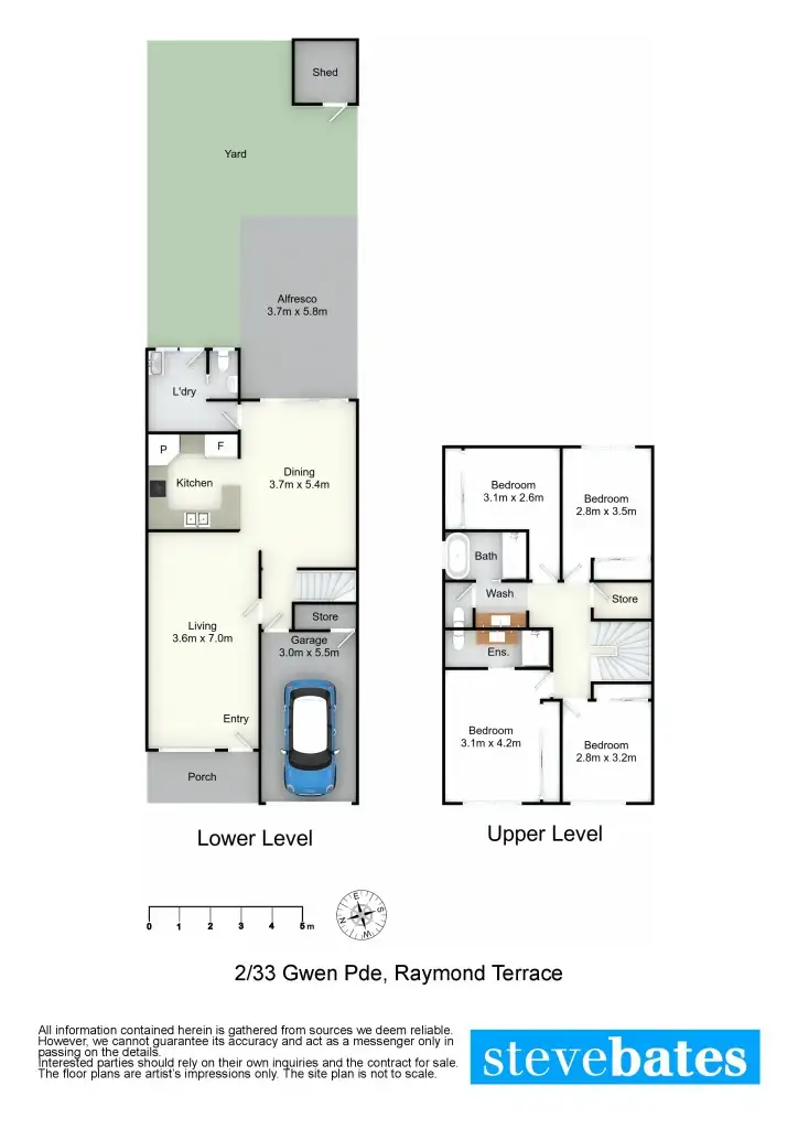 Floorplan of Homely townhouse listing, 2/33 Gwen Parade, Raymond Terrace NSW 2324