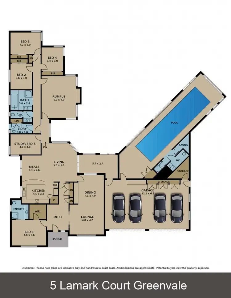 Floorplan of Homely house listing, 5 Lamark Court, Greenvale VIC 3059
