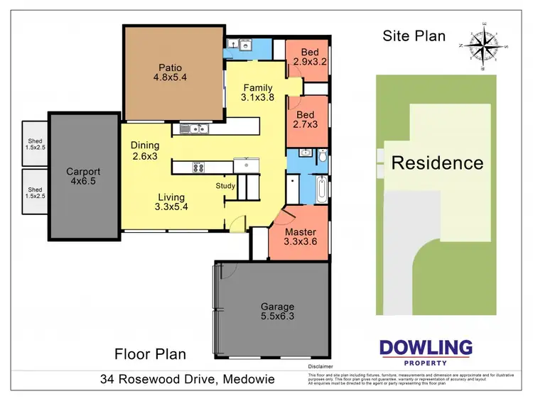 Floorplan of Homely house listing, 34 ROSEWOOD DRIVE, Medowie NSW 2318