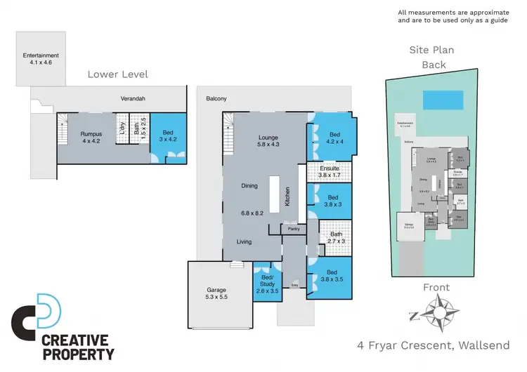 Floorplan of Homely house listing, 4 Fryar Crescent, Wallsend NSW 2287