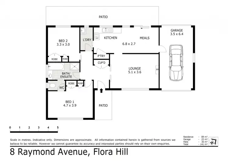 Floorplan of Homely house listing, 8 Raymond Avenue, Flora Hill VIC 3550