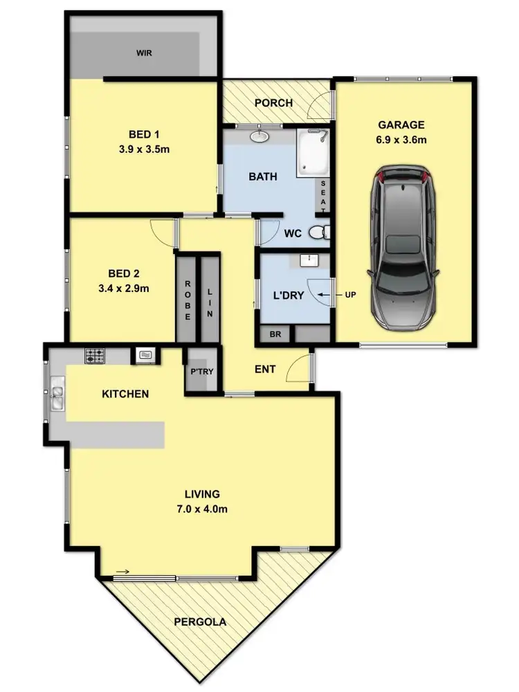 Floorplan of Homely unit listing, 9A Surfview Court, Jan Juc VIC 3228