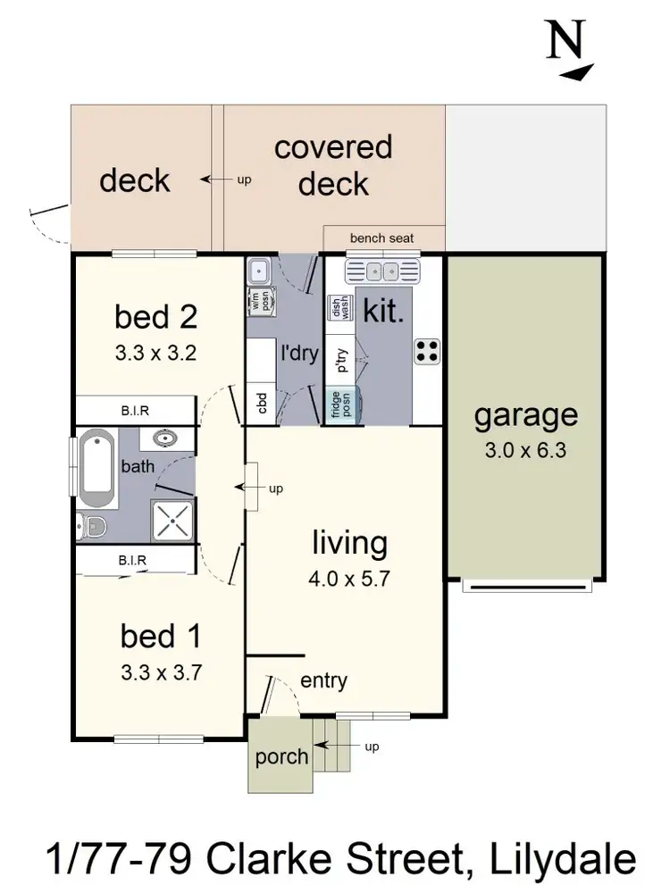 Floorplan of Homely unit listing, 1/77-79 Clarke Street, Lilydale VIC 3140