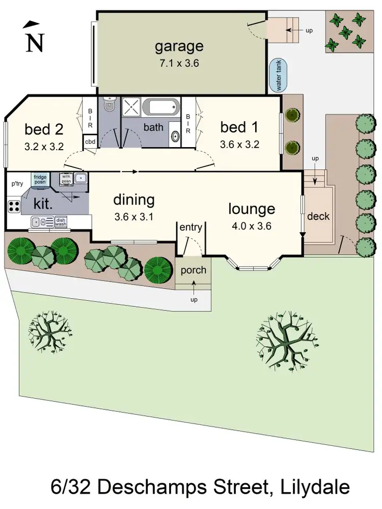Floorplan of Homely unit listing, 6/32 Deschamps Street, Lilydale VIC 3140