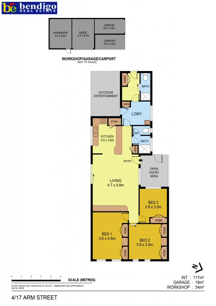 Floorplan of Homely house listing, 4/17 Arms Street, Long Gully VIC 3550