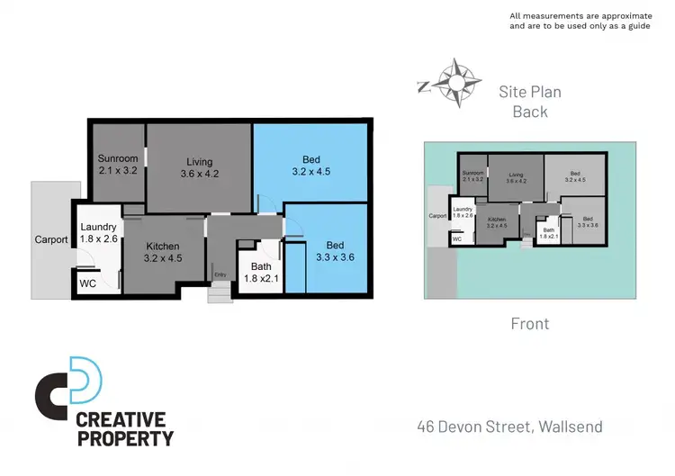 Floorplan of Homely house listing, 46 Devon Street, Wallsend NSW 2287