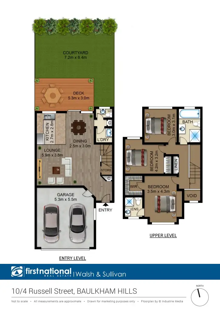 Floorplan of Homely townhouse listing, 10/4 Russell Street, Baulkham Hills NSW 2153
