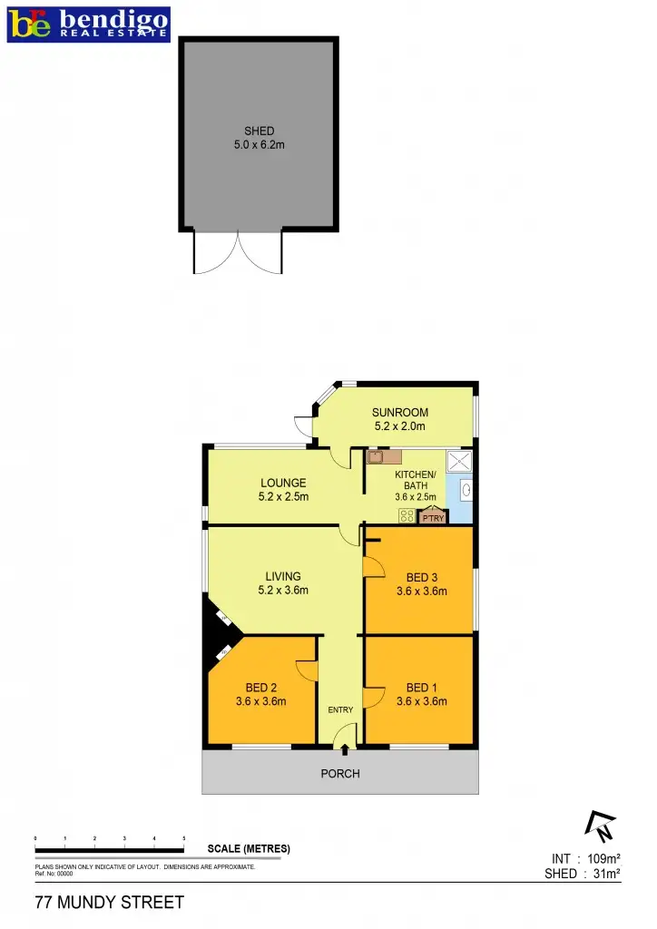 Floorplan of Homely house listing, 77 Mundy Street, Bendigo VIC 3550