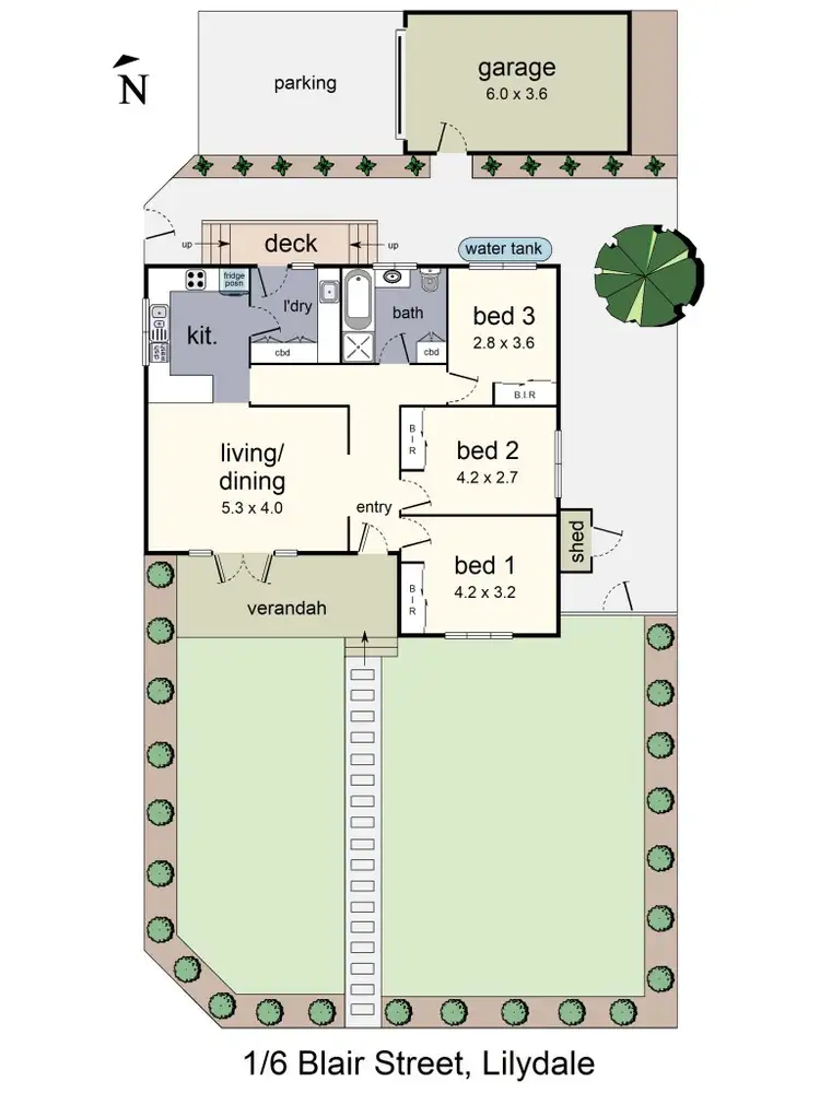 Floorplan of Homely house listing, 1/6 Blair Street, Lilydale VIC 3140