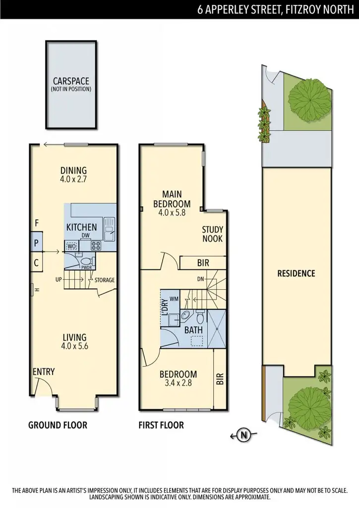 Floorplan of Homely house listing, 6 Apperley Street, Fitzroy North VIC 3068