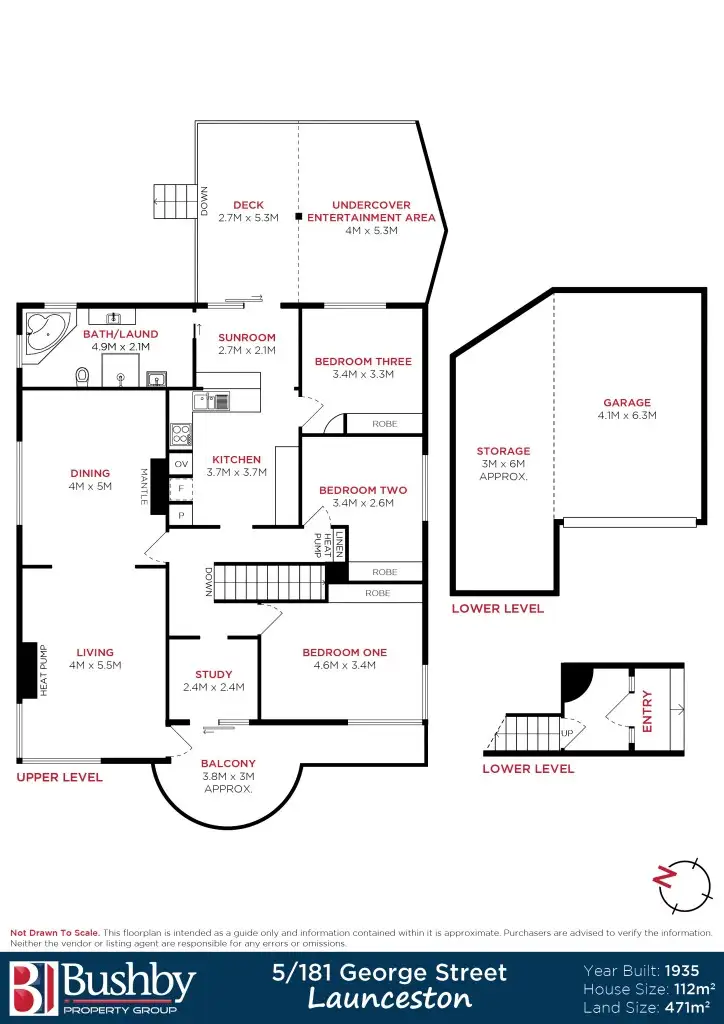 Floorplan of Homely townhouse listing, 5/181 George Street, Launceston TAS 7250