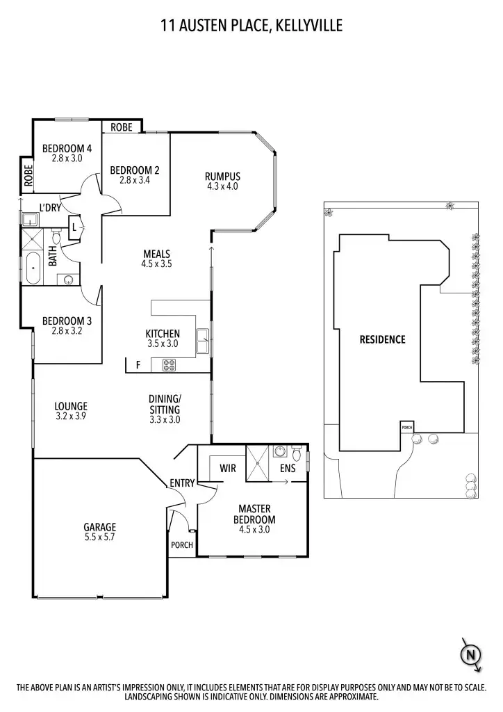 Floorplan of Homely house listing, 11 Austen Place, Kellyville NSW 2155