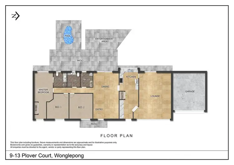 Floorplan of Homely rural property listing, 9 Plover Court, Wonglepong QLD 4275