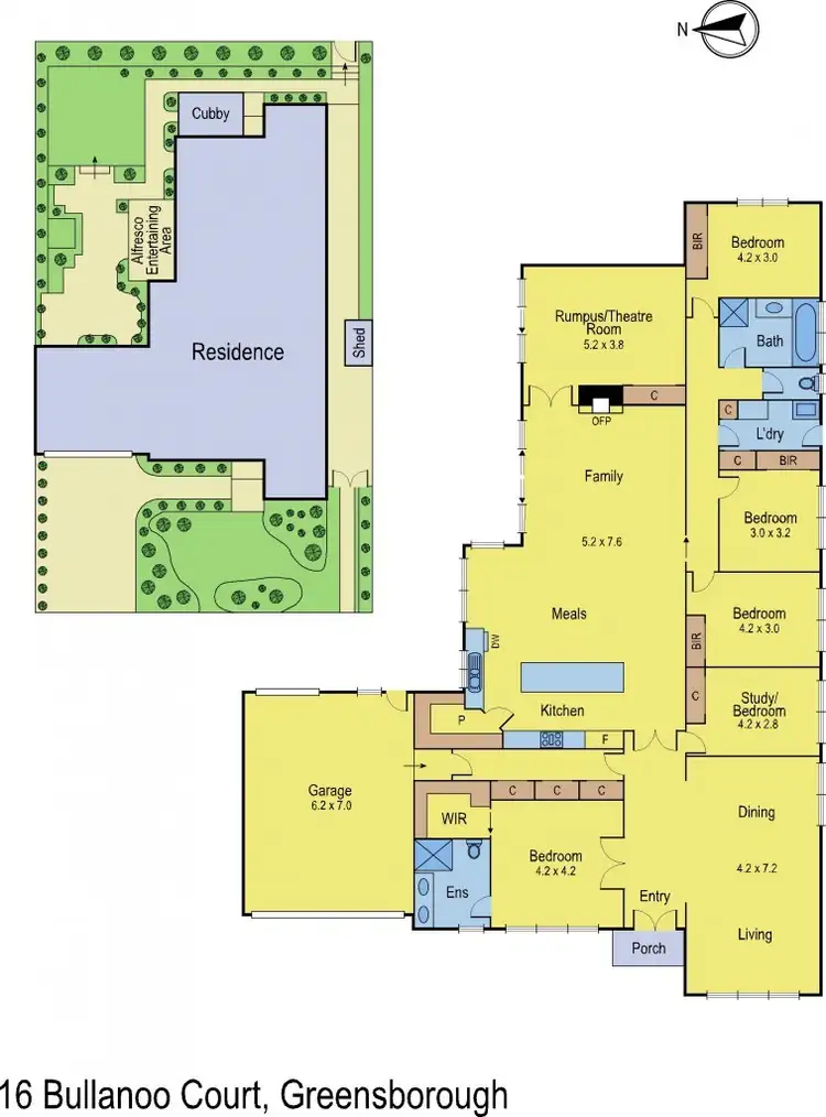 Floorplan of Homely house listing, 16 Bullanoo Court, Greensborough VIC 3088