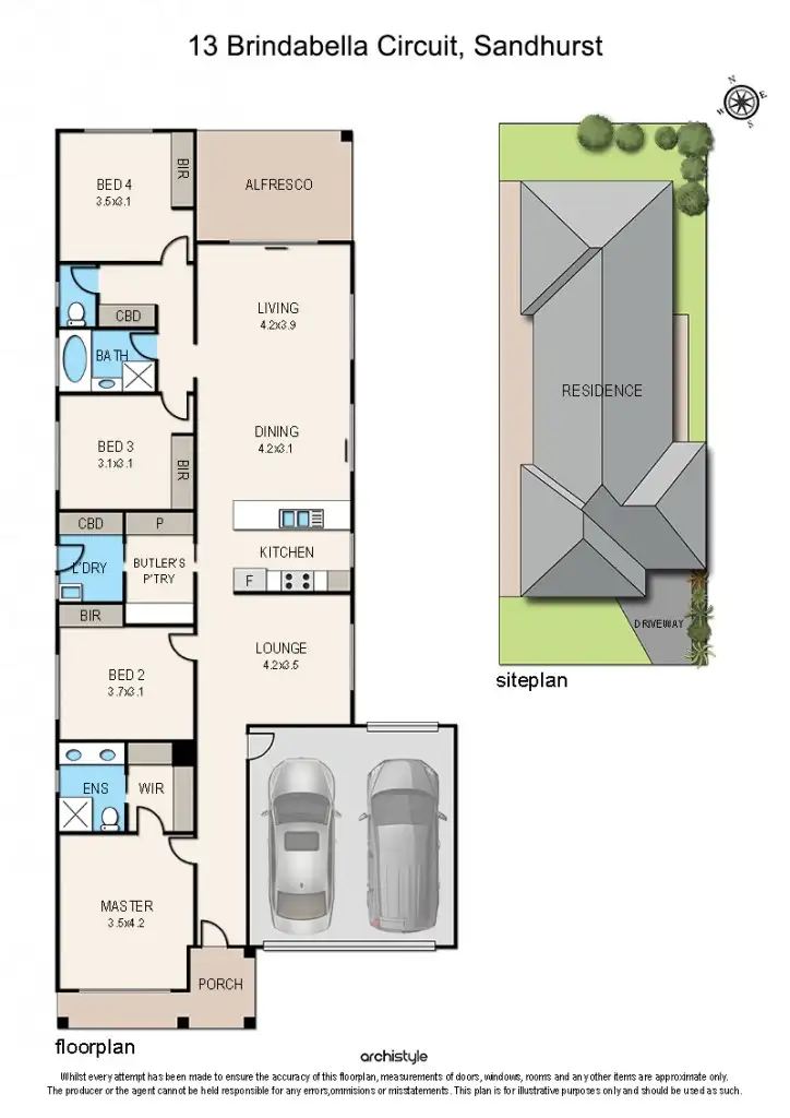 Floorplan of Homely house listing, 13 Brindabella Circuit, Sandhurst VIC 3977