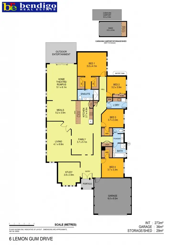 Floorplan of Homely house listing, 6 Lemon Gum Drive, Strathfieldsaye VIC 3551