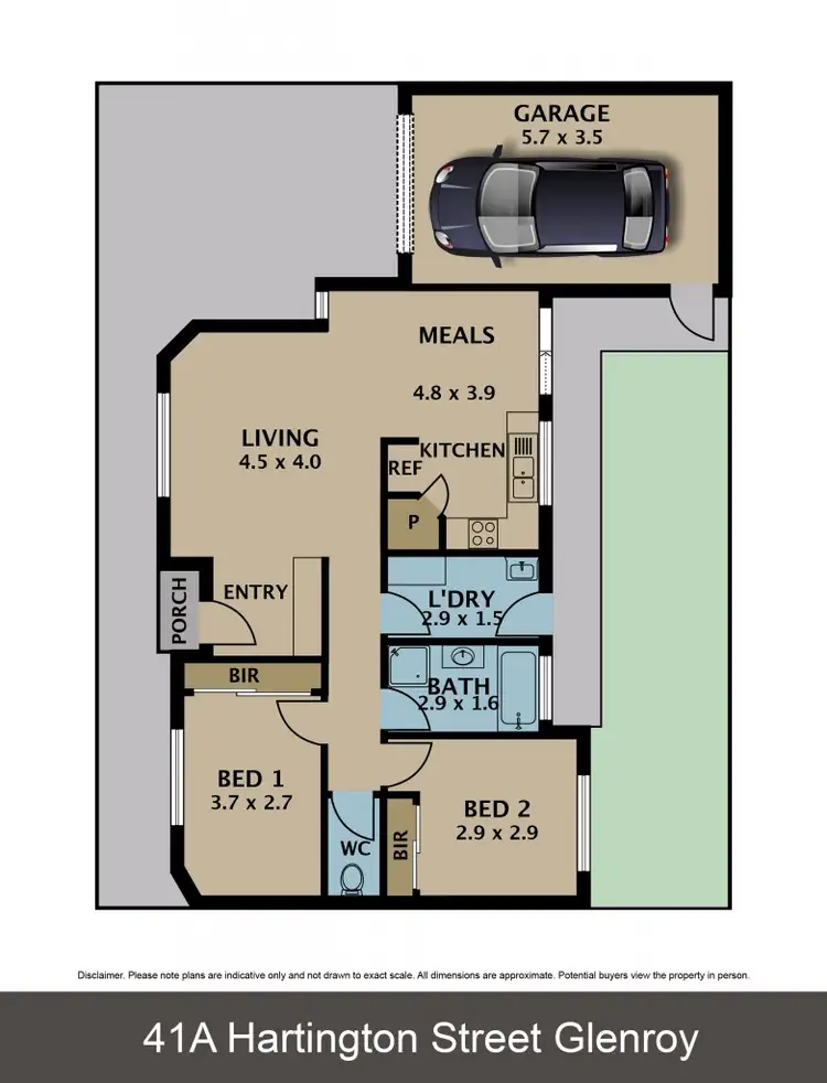 Floorplan of Homely unit listing, 41A Hartington Street, Glenroy VIC 3046