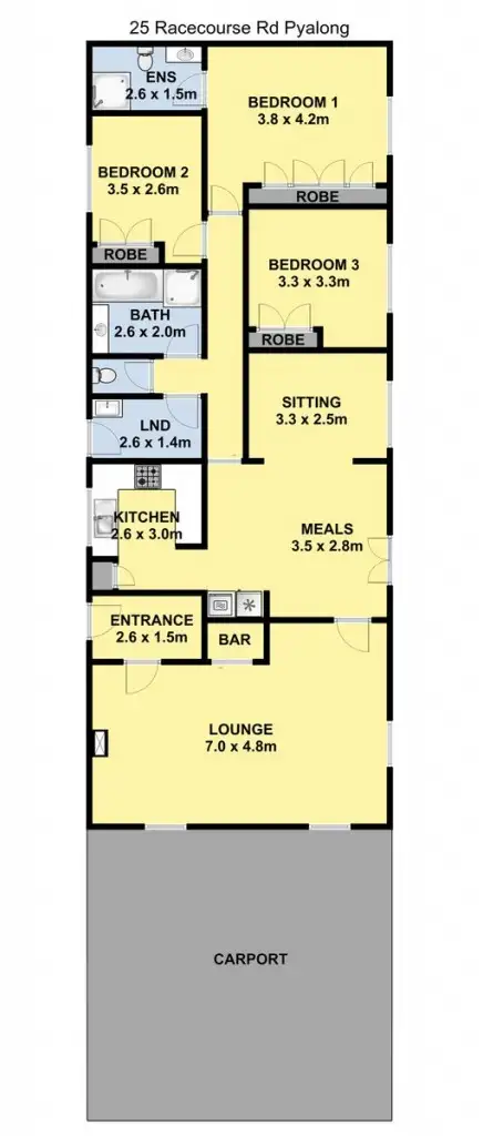 Floorplan of Homely house listing, 25 Racecourse Road, Pyalong VIC 3521