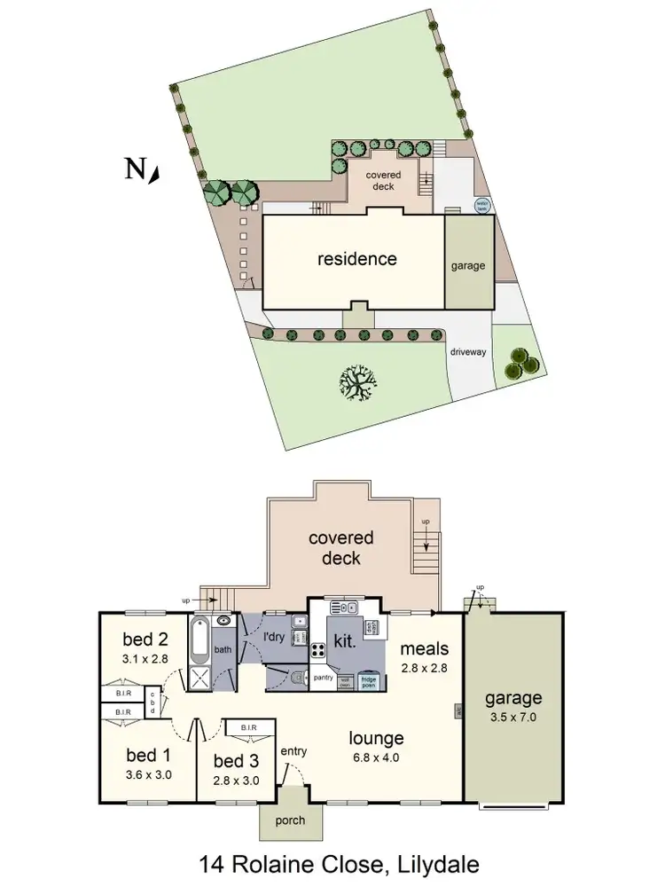 Floorplan of Homely house listing, 14 Rolaine Close, Lilydale VIC 3140