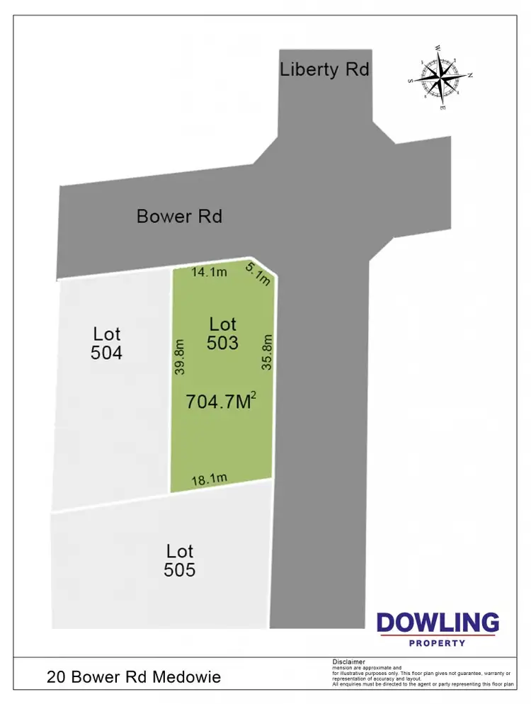 Floorplan of Homely land listing, 20 BOWER ROAD, Medowie NSW 2318