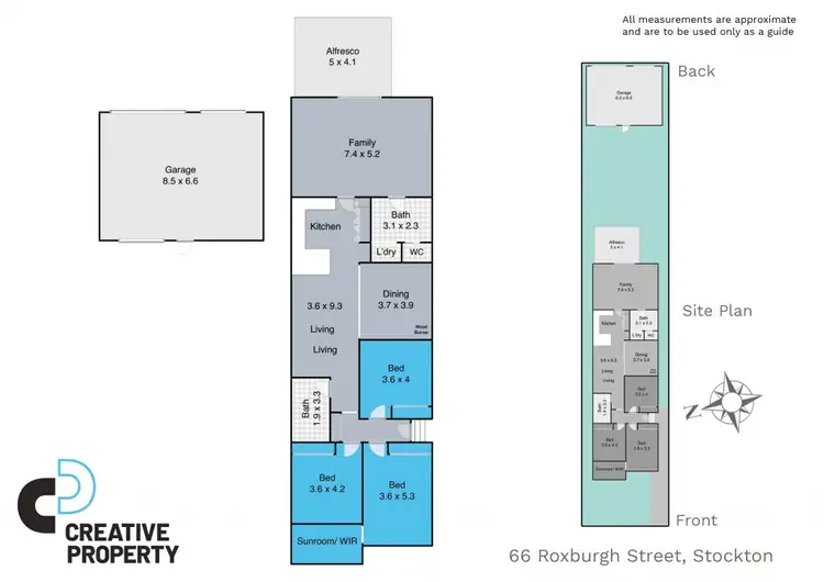Floorplan of Homely house listing, 66 Roxburgh Street, Stockton NSW 2295