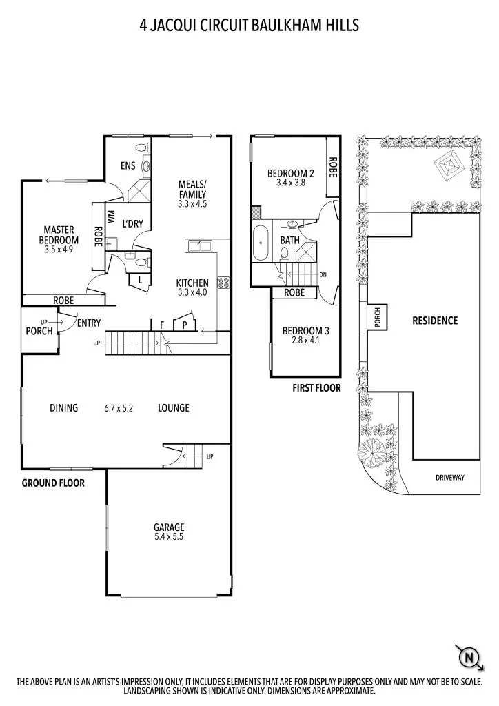 Floorplan of Homely semi-detached listing, 4 Jacqui Circuit, Baulkham Hills NSW 2153