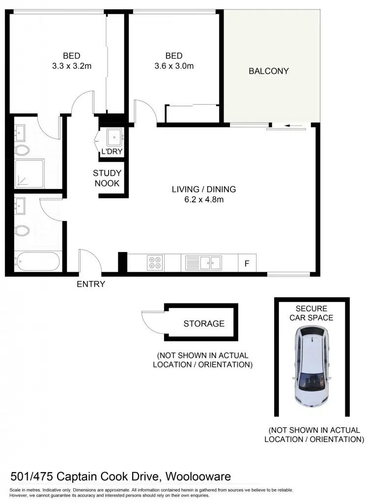 Floorplan of Homely unit listing, 501/475 Captain Cook Drive, Woolooware NSW 2230