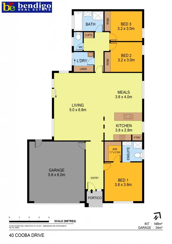 Floorplan of Homely house listing, 40 Cooba Drive, Epsom VIC 3551