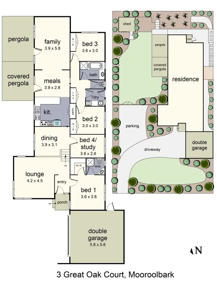 Floorplan of Homely house listing, 3 Great Oak Court, Mooroolbark VIC 3138