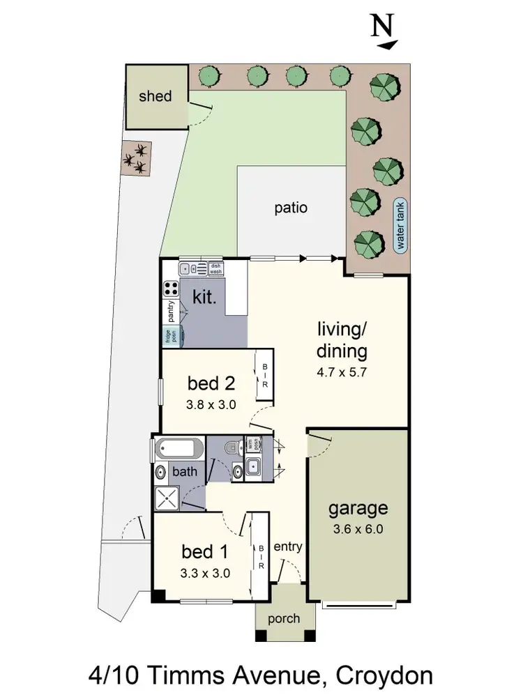 Floorplan of Homely unit listing, 4/10 Timms Avenue, Croydon VIC 3136