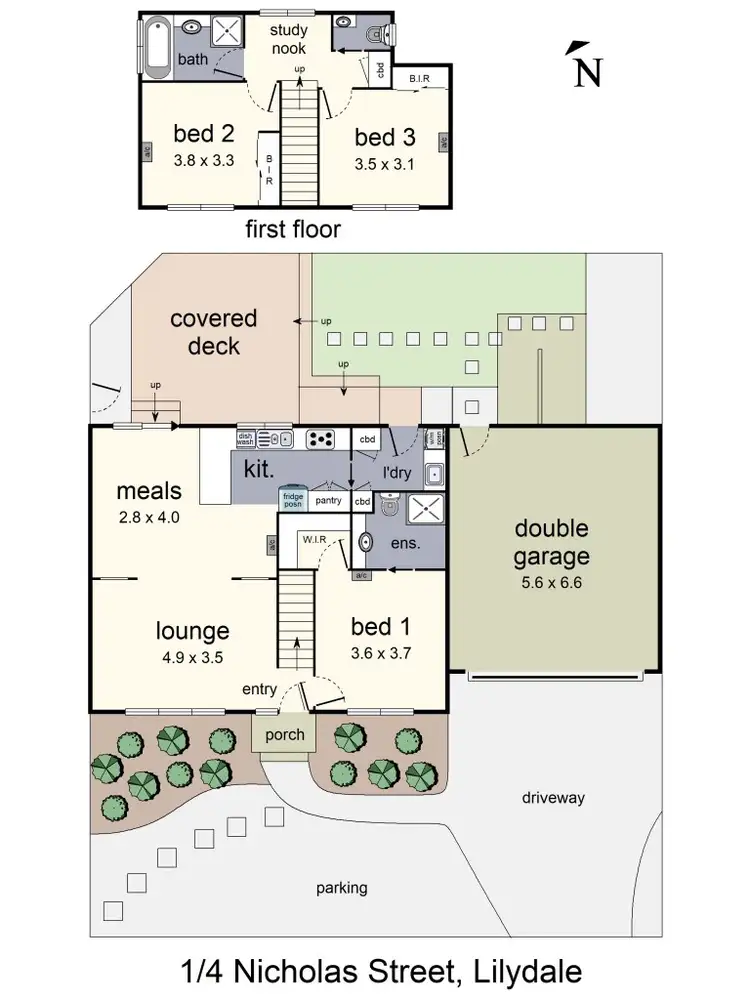 Floorplan of Homely townhouse listing, 1/4 Nicholas Street, Lilydale VIC 3140