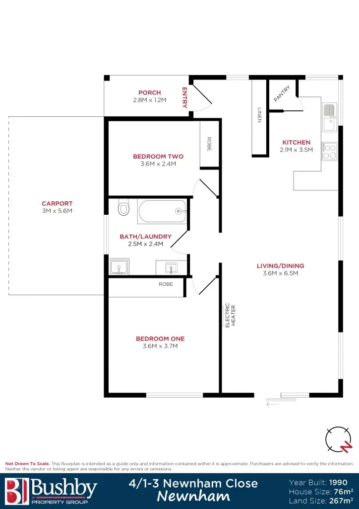 Floorplan of Homely unit listing, 4/1-3 Newnham Close, Newnham TAS 7248