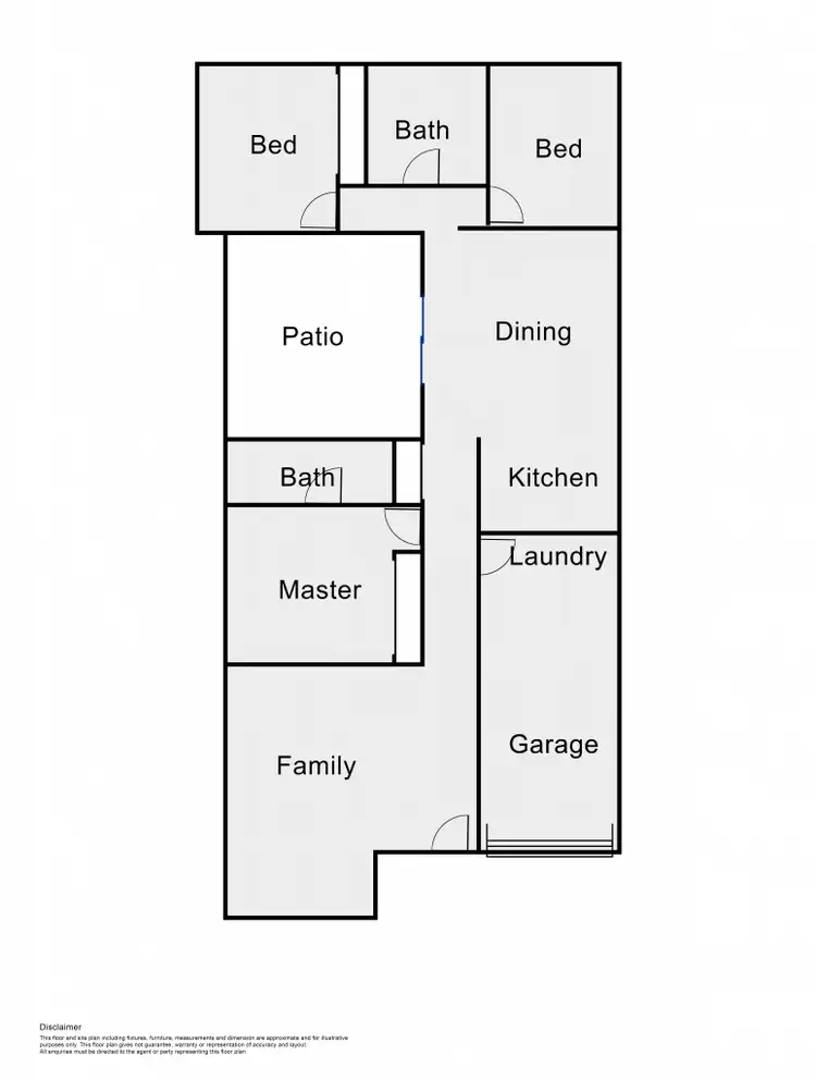 Floorplan of Homely semi-detached listing, 8A Closebourne Way, Raymond Terrace NSW 2324