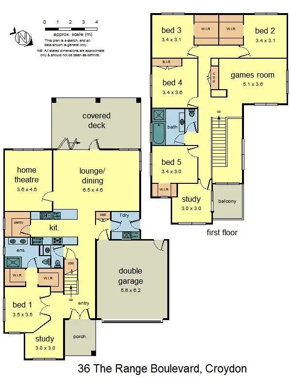 Floorplan of Homely house listing, 36 The Range Boulevard, Croydon VIC 3136