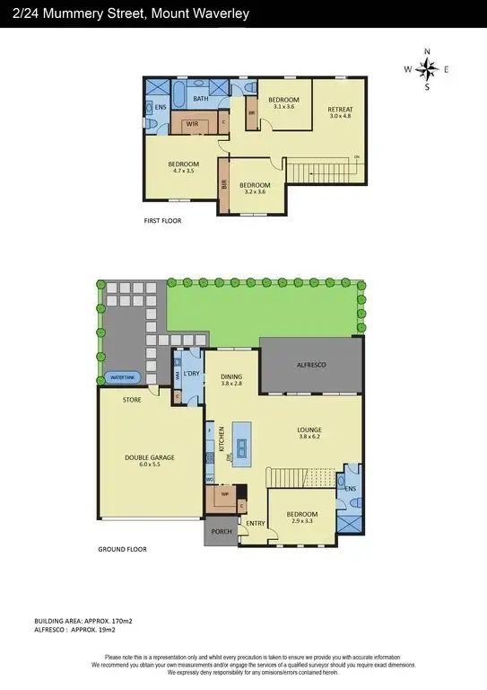 Floorplan of Homely townhouse listing, 2/24 Mummery Street, Mount Waverley VIC 3149