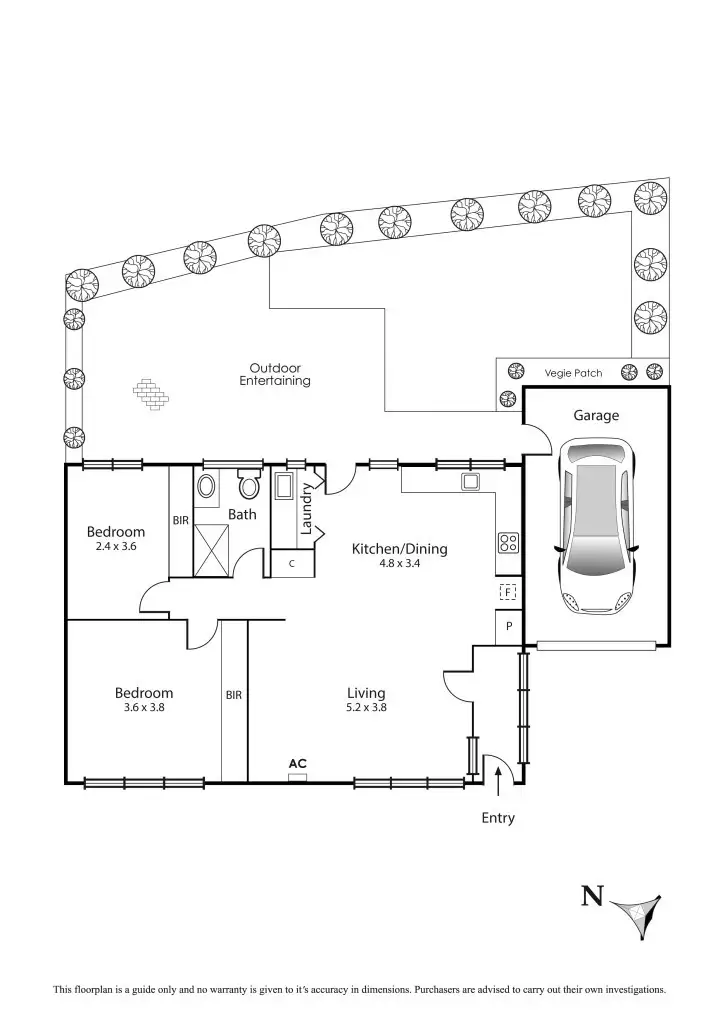 Floorplan of Homely unit listing, 33 Robertson Parade, Aspendale VIC 3195
