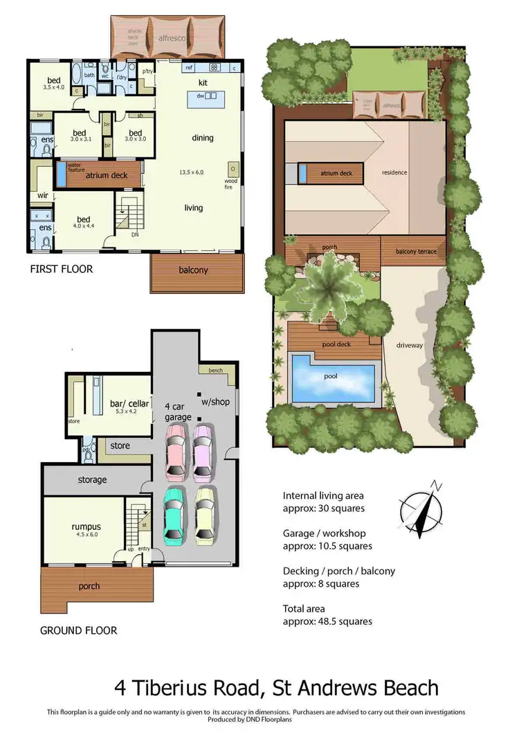 Floorplan of Homely house listing, 4 Tiberius Road, St Andrews Beach VIC 3941