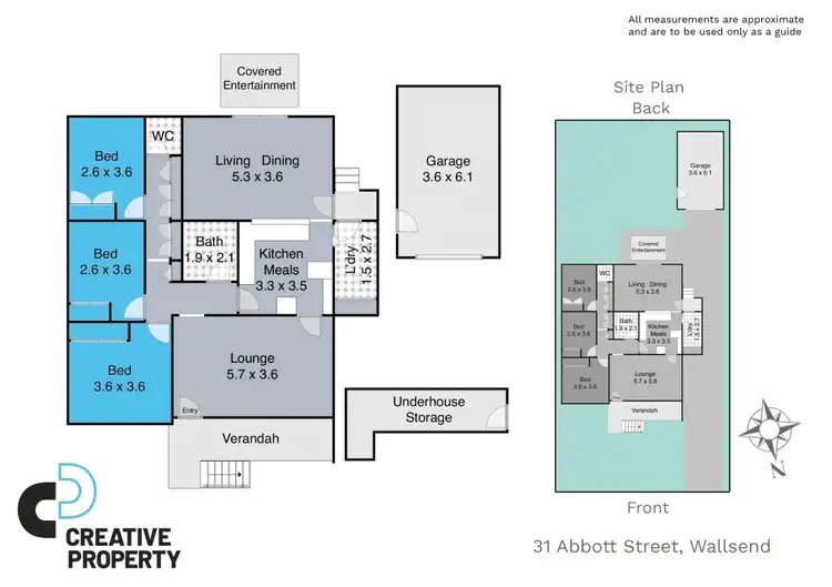 Floorplan of Homely house listing, 31 Abbott Street, Wallsend NSW 2287
